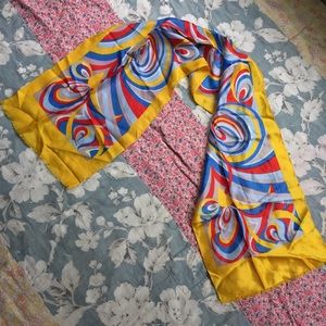 Vintage Psychedelic Rectangle Fringe Scarf
